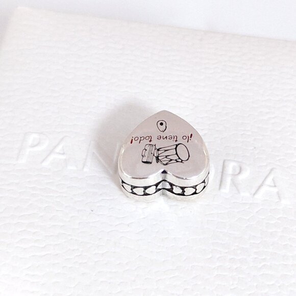 Pandora Dominican Republic Flag Heart Charm Bead S925 Silver with box - Picture 5 of 7